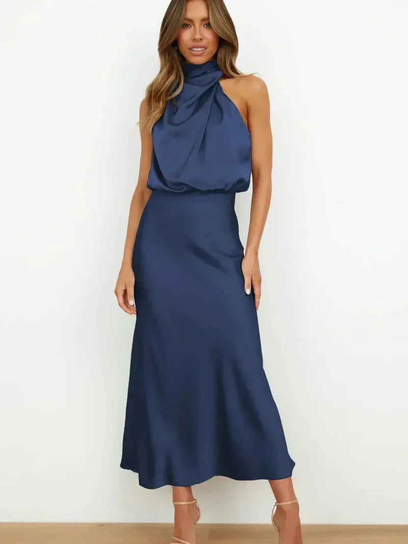 Lorena – Rochie Elegantă din Mătase Roz