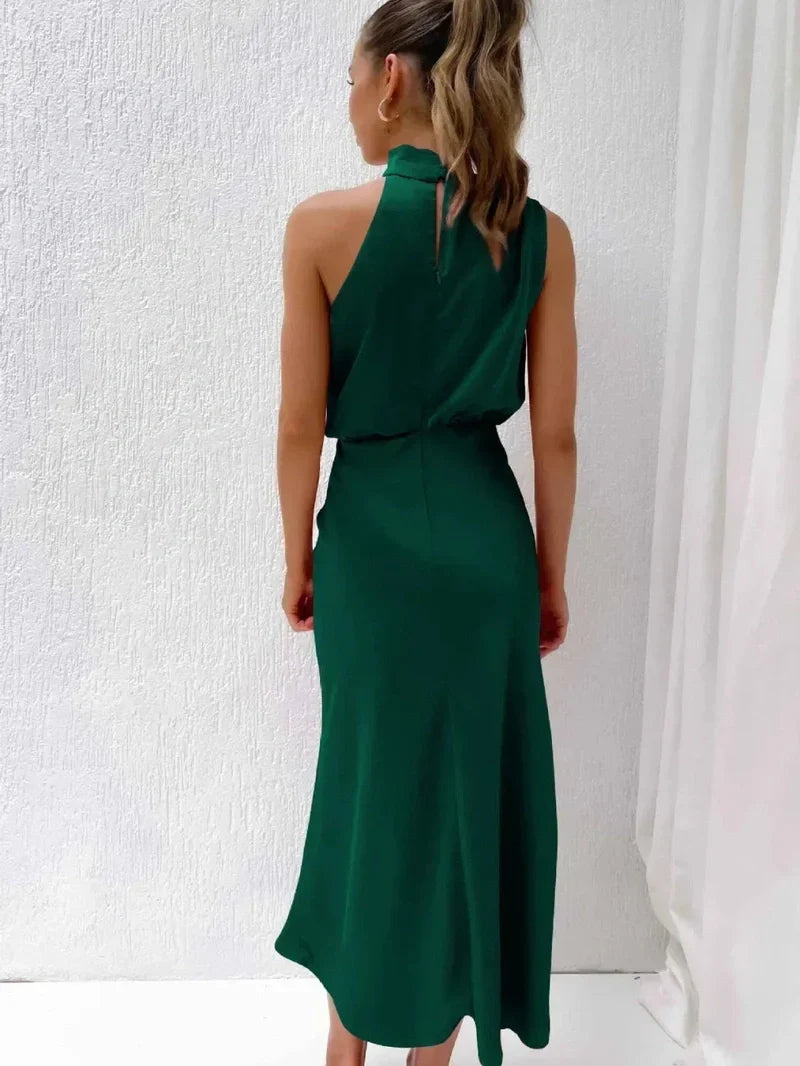 Lorena – Rochie Elegantă din Mătase Roz