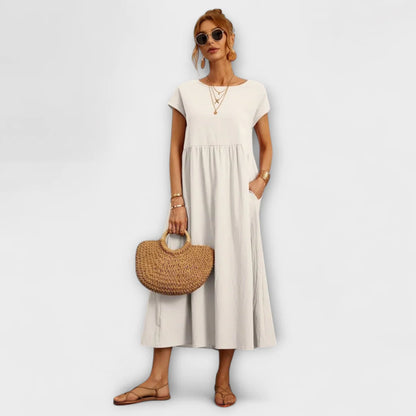 Magnolia – Rochie Lejeră de Primăvară cu Croială Relaxată