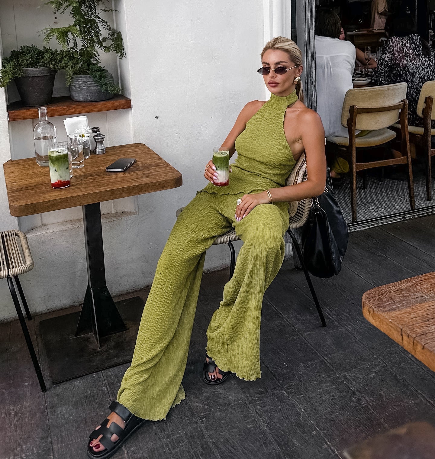 Isla – Set din Două Piese cu Guler Halter