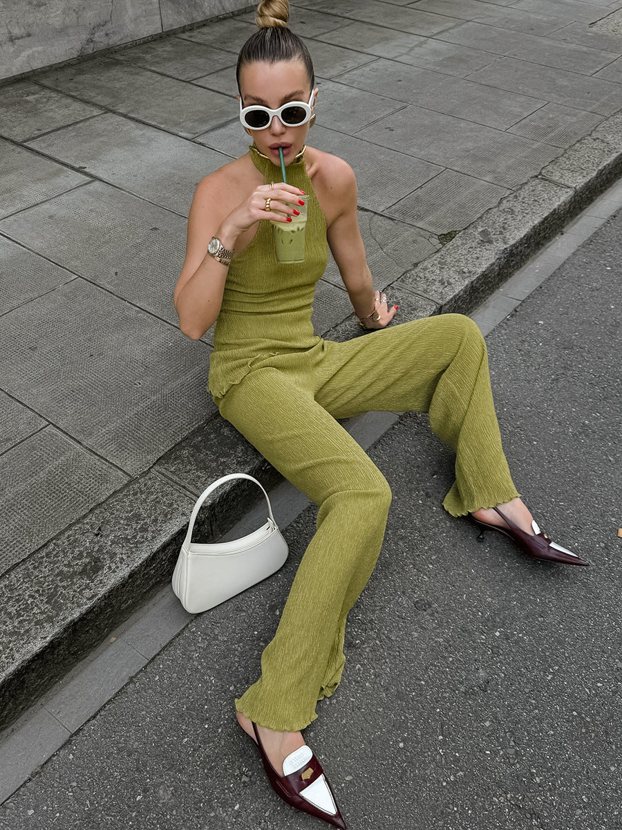 Isla – Set din Două Piese cu Guler Halter