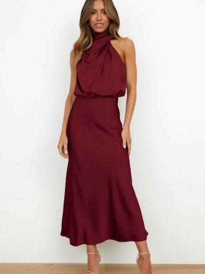 Lorena – Rochie Elegantă din Mătase Roz