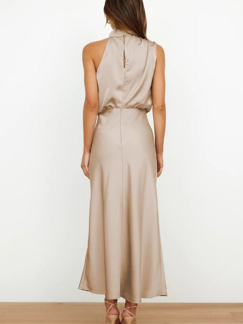 Lorena – Rochie Elegantă din Mătase Roz