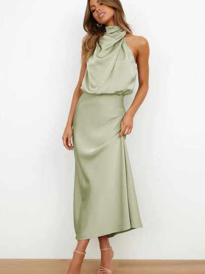 Lorena – Rochie Elegantă din Mătase Roz