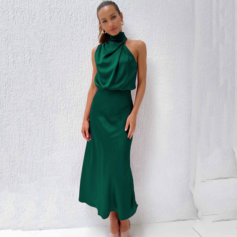 Lorena – Rochie Elegantă din Mătase Roz