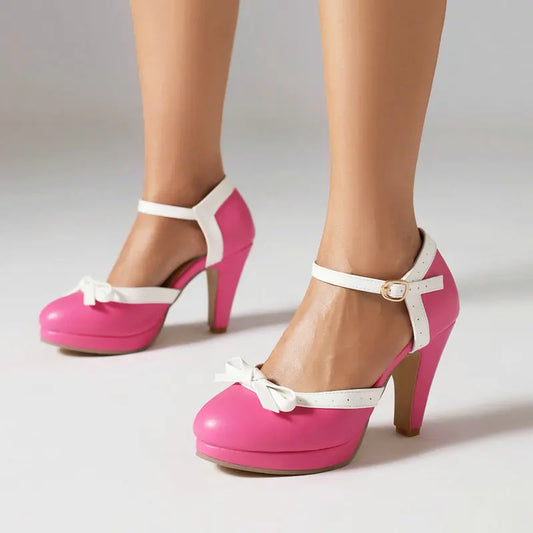 MaryLazo – Tocuri T-Strap cu Fundă